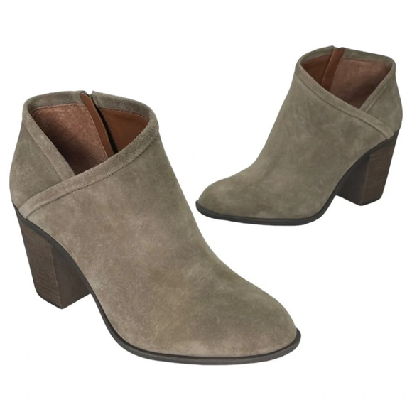 Lucky Brand Salza Brindle Suede Leather Womens Ankle Boots Size 11M - Picture 11 of 12